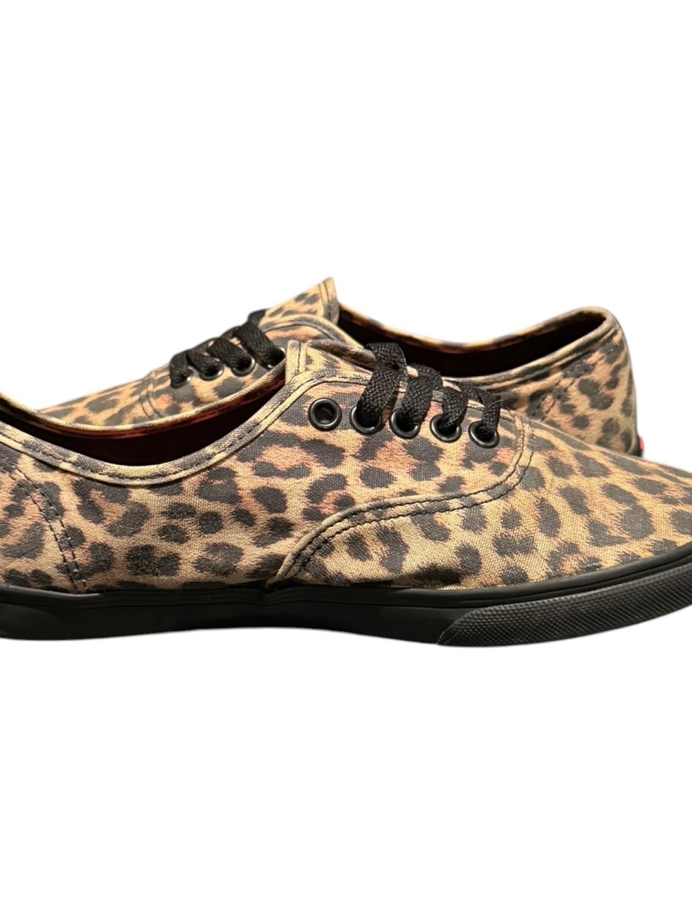 Vans Authentic Lowpro Leopard Women’s Size 7 Brown Skateboard Sneakers - Picture 8 of 9